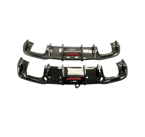 Coche 2017-2019 <span class=keywords><strong>A3</strong></span> S3 parachoques trasero difusor de fibra de carbono negro brillante labio divisor trasero con puntas para Audi <span class=keywords><strong>A3</strong></span> S3 8V.5 2017 2018 2019 - Product Image 1