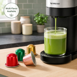 Capsules de matcha riches en antioxydants compatibles avec les machines Nespresso, portions individuelles saines, dosettes de thé vert biologique - Product Image 1