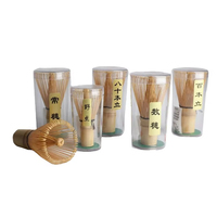 Logo personnalisé fait à la main traditionnel bambou artisanat 100% étiquette japonaise naturelle Matcha batteur à oeufs bouche pointue thé vert amélioré