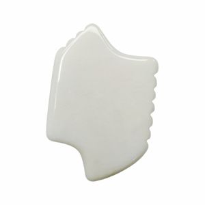 Produits de beauté les plus vendus, outils de soin de la peau, plaque de gua sha en jade blanc, pierre précieuse rafraîchissante - Product Image 6