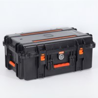 Mallette à outils en plastique étanche de transport rigide mallette de vol de protection avec roues et poignée de traction