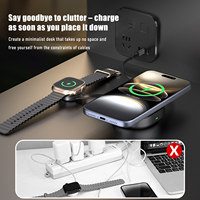 Câble USB C 3 en 1 Qi2 25W Chargeur sans fil magnétique portable Câble rétractable pour plusieurs appareils pour iPhone 18 iWatch AirPods