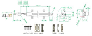 Capteur de position linéaire <span class=keywords><strong>LR12</strong></span> LR11, portée 10 25 50 75 100 mm, pour machine de soufflage, règle électronique à ressort à réinitialisation automatique - Product Image 5