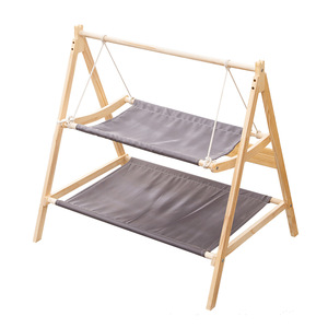 Cama de madera para gatos, hamaca de doble capa para gatos, cama colgante para mascotas, cama mecedora para gatos, cuna para gatos, hamaca de doble capa para mascotas - Product Image 2