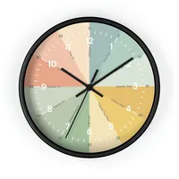 Horloge murale éducative blanche pour l'apprentissage du temps et de l'heure en anglais pour enfants, silencieuse à quartz, pour chambre d'enfant, école, salle de classe, décoration