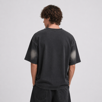 Nouveaux T-shirts Oversize pour Hommes en Coton de Haute Qualité, Style Vintage, Effet Délavé par Pulvérisation, avec Impression DTG Motif Course