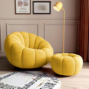 Nouveau design de chaise longue citrouille canapé paresseux agneau peluche blanc Tatami lumière luxe chambre salon petit canapé paresseux - Product Image 3