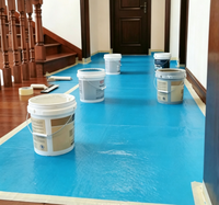 Tapis de protection de sol auto-adhésif bleu non tissé avec logo personnalisé, rouleau de feutre anti-peinture pour la rénovation des escaliers et des pièces