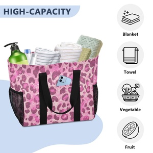 Print on Demand Custom Puakenikeni <b>Lei</b> Shopping Bag Hawaiian Aloha Collection Large Capacity Fold Polyester Tote Bag With Handle - Product Image 4