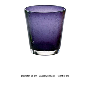 Verre à eau à bulles violettes 30 cl H 9 cm Ø 8,6 cm M1934 - Product Image 3