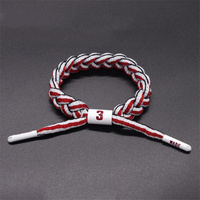 Basket-ball étoile sport lacet Bracelet Kobe James Souvenirs cadeau tissé Bracelet bénédiction amitié Bracelets personnalisés