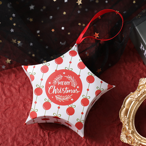 La festa di natale creativa a forma di stella di vendita calda favorisce l'imballaggio della confezione regalo di natale della caramella - Product Image 6