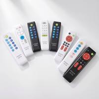 Télécommande universelle simple en ABS durable avec gros boutons tactiles pour malvoyants