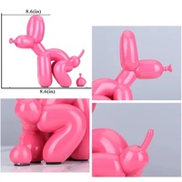 Figurines en résine 3D brillantes sur mesure, figurines abstraites de chien faites à la main, sculptures d'art en résine modernes