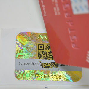 Etiquetas de código QR de seguridad a prueba de agua, pegatina holográfica para rascar con holograma, pegatinas de código QR - Product Image 2