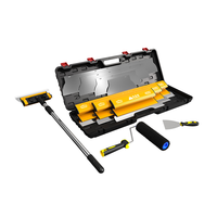 Kit de Lames à Lisser en Acier Inoxydable 25 cm 40 cm 60 cm 80 cm pour Plaques de Plâtre, avec Lame de Rechange et Rouleau Spalter