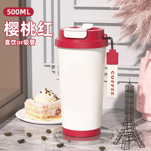 ZP-011 Double Drink Insulated Coffee Mug 316 Stainless Steel <b>Ceramic</b> Inner Gift With Logo Printing Option - Product Image 2
