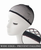 Bonnet dôme en dentelle de nylon respirante avec bande élastique réglable pour fabriquer des perruques