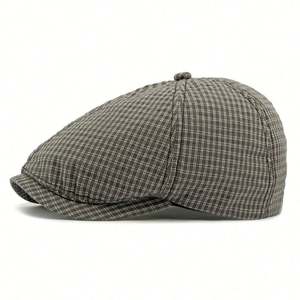 Nouvelle Arrivée 2025 – Béret d'été respirant en coton pour hommes et femmes, style décontracté et tendance, casquette gavroche à 8 panneaux à carreaux - Product Image 6