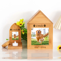 Urne funéraire artisanale en bois pour cendres d'animaux de compagnie, souvenir de crémation, urne funéraire pour animaux de compagnie avec cercueil, lanterne en bois personnalisée pour animaux de compagnie