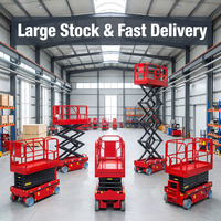 Platform Pengangkat Hidrolik Bersertifikasi CE, Scissor Lift Selfpropelled, Lift Elektronik Kecil untuk Perawatan Udara Dalam Ruangan