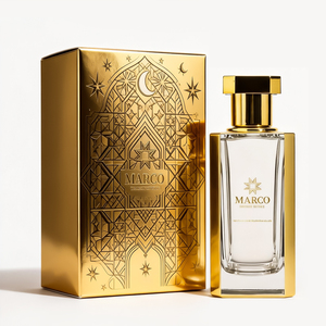 Vente chaude 100ml Flacon de parfum vide rectangulaire électro-plaqué Flacon de parfum de luxe avec bouchon doré - Product Image 2