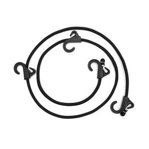 Double <b>Hook</b> Elastic Rope 8Mm Thick Luggage Binding Strap Camper Clothesline <b>Plastic</b> <b>Hook</b> Universal Outdoor Use - Product Image 5