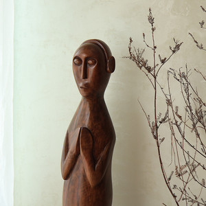 Decorazione per la Casa in Legno Massello Fatto a Mano, Stile <span class=keywords><strong>Etnico</strong></span> <span class=keywords><strong>Africano</strong></span> Retrò Creativo - Product Image 1