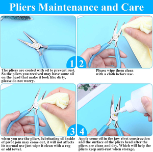 High Quality 3pcs Needle Nose Chain Nose Round Nose and Wire <strong>Cutter</strong> Jewelry Pliers <strong>Set</strong> - Product Image 6