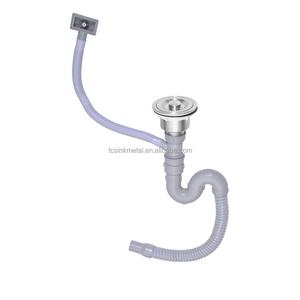 Moderno lavello da <span class=keywords><strong>cucina</strong></span> in acciaio inox 110mm sifone trappola colino scarichi eleganti per una gestione efficace dei rifiuti hotel - Product Image 4