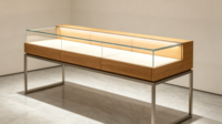 GZowin Luxus-Boutique Schmuck-Vitrine mit LED-Beleuchtung Anpassbare Farben für Uhren- und Ringausstellungen Schmuckgeschäfte