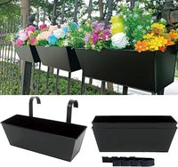 Jardinière en métal multi-formes pour balustrade de balcon, seau suspendu en étain, pots de fleurs suspendus pour jardin, maison, balustrade, patio, pelouse, livraison en magasin