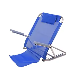 Adjustable Lifting Bed Backrest with Armrest Breathable Sit-Up Back Rest Portable Folding Back Support Chair Reading Bed Rest