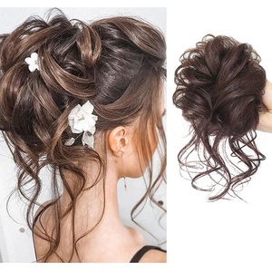 <span class=keywords><strong>Chignon</strong></span> synthétique en vrac pour femmes, <span class=keywords><strong>chignon</strong></span> ondulé, queue de cheval, extension de cheveux, élastique en caoutchouc, <span class=keywords><strong>chignon</strong></span> en fibre, chouchous - Product Image 5