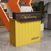 Comptoir de caisse enregistreuse en métal de style industriel, avec tiroir de réception, pour bureaux commerciaux, bars, salles de sport - Design créatif et tendance, petit format
