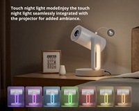 Projecteur intelligent portable 4K 1080P avec autofocus, système Google TV, compatible 5G WiFi BT, 300 ANSI lumens, pour extérieur