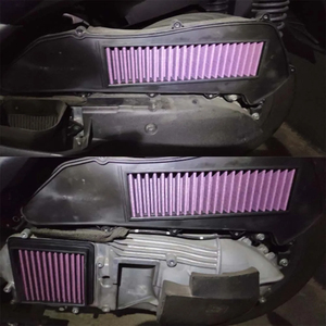 Filtro de aire para motocicleta, limpiador de admisión de filtro de transmisión reutilizable lavable para Yamaha XMAX 250 XMAX <span class=keywords><strong>300</strong></span> XMAX300 XMAX250 - Product Image 6