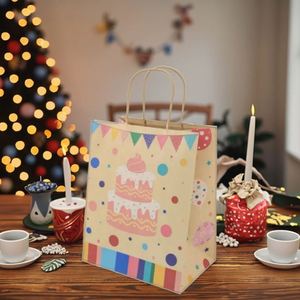 Customized Luxury Kraft <b>Paper</b> Santa Claus Style Packaging <b>Bag</b> for <b>Christmas</b> Festival and New Year Party Durable Gift Wrapping - Product Image 6