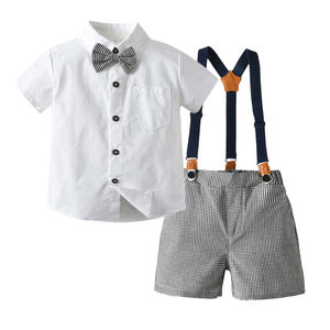 Conjunto de Ropa para Niños, Camisa y Pantalones Cortos Estilo Europeo Personalizados, Ropa de Verano 2021 para Bebés y Niños - Product Image 3