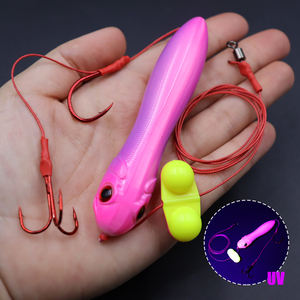 Hameçon triple pieuvre avec logo personnalisé, 4 pouces, pour la pêche au <span class=keywords><strong>silure</strong></span>, avec double perles à grelots, équipement de pêche au <span class=keywords><strong>silure</strong></span>, leurre de pêche, étang, lac, rivière - Product Image 6