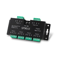 Extenseur de signal LED longue portée SP901E, 4 groupes de sorties, 5-24V, amplificateur de signal à boîtier métallique pour extension de bande adressable