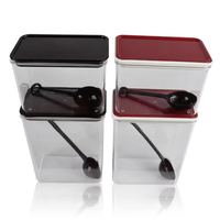 Boîte de rangement en polycarbonate avec couvercle hermétique pour céréales, produits secs, épices et fruits secs, vente en gros pour usage commercial