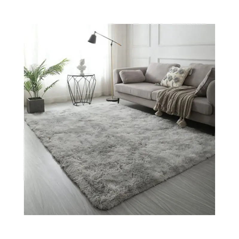 Alfombra de pelo largo suave y esponjoso para sala de estar, alfombra ecológica de felpa, precio de fábrica, gran oferta