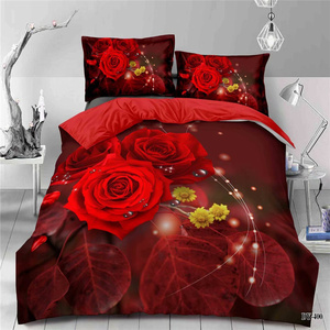 Tùy Chỉnh 100% Polyester In Màu Quilt <span class=keywords><strong>Bedding</strong></span> <span class=keywords><strong>Sets</strong></span> Bed Sheet Vải 3D Polyester Vải Duvet Cover Comforter Set - Product Image 2