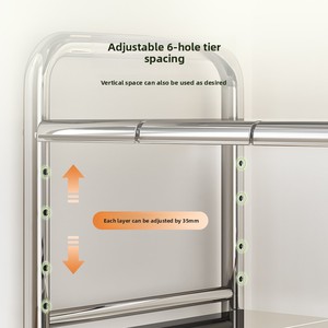 Organizzatore Espandibile Sottolavello in Acciaio Inox Multifunzionale per Armadietti da Cucina, Vendita Diretta dalla Fabbrica - Product Image 2