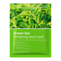 Masque facial en feuille hydratant, raffermissant et nourrissant pour le nez et le visage, à la rose, au thé vert et à la vitamine C, format voyage, marque privée