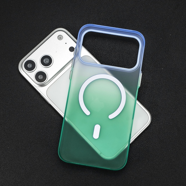 Colorful TPU+PC Magnetic Mobile Phone Case Shockproof Anti Slip Cover For iPhone 17 Pro Max Wireless Charging Lens Protection