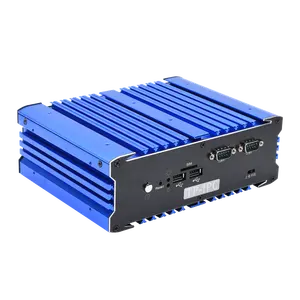 Itx Mini Pc kompak 6COM, Pc otomatisasi tanpa kipas desain profesional Pc 2 Lan tanpa kipas