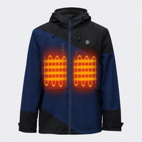 Veste chauffante imperméable pour homme, 3 réglages de température, légère, adaptée au ski, à la randonnée et aux sports de plein air.