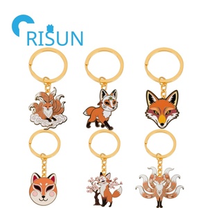 พวงกุญแจเคลือบรูปหมาจิ้งจอกเก้าหางญี่ปุ่น - Product Image 1